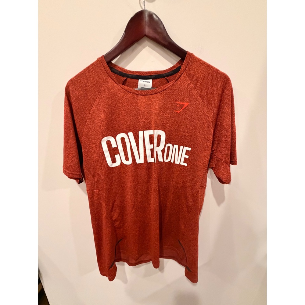 Gymshark Cover One Graphic Tee Women's Large Red Athletic Workout Top